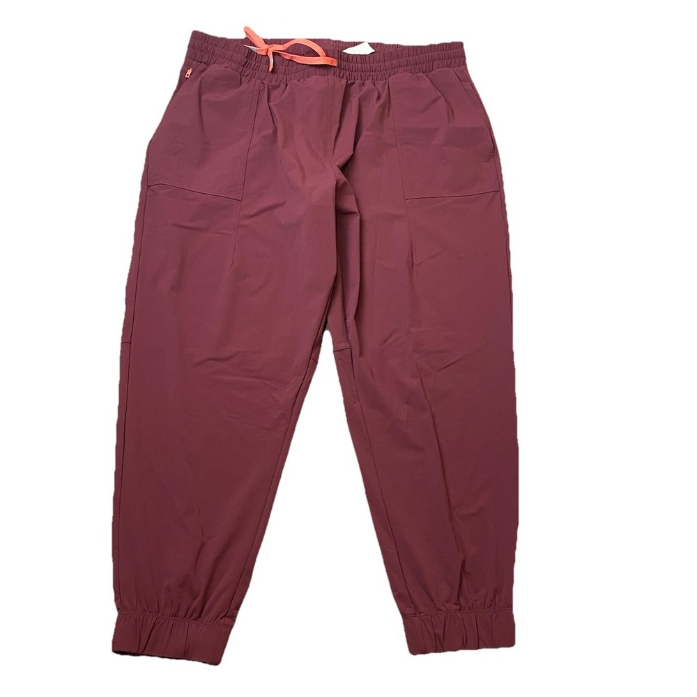Fabletics Jogger Pants Women's XXL  Drawstring BURGUNDY one Jogger Athleisure